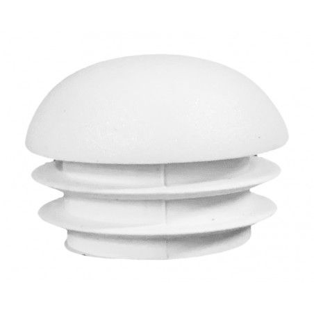 Plastic stoelpootdop (intern, bolkop, rond, 18-23-25, wit) Plastic stoelpootdop (intern, bolkop, rond, 18-23-25, wit)
