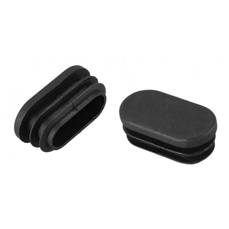 Plastic chair leg cap (inside, oval, 28-33-34, black)