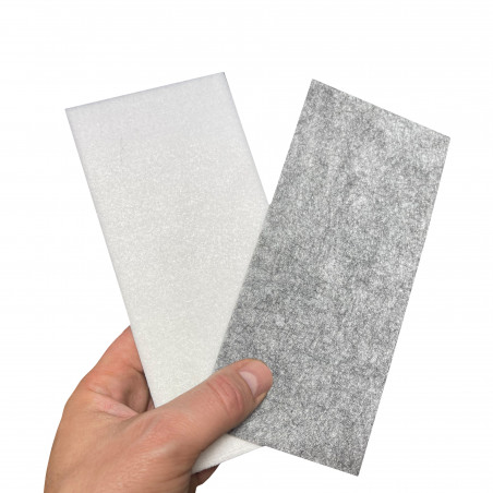 Anti-scratch felt (9 cm wide, 20 cm long, gray) to cut yourself