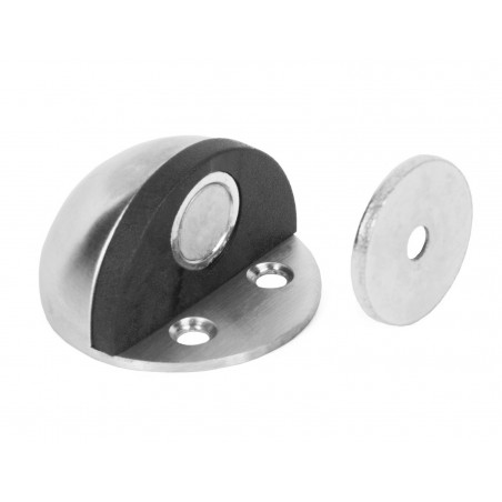 Simple metal door stopper including screws and plugs Simple metal door stopper including screws and plugs