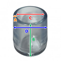 Set van 4 flexibele stoelpootdoppen (omdop, extra sterk, rond