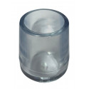 Set van 4 flexibele stoelpootdoppen (omdop, extra sterk, rond, 15 mm, transparant) [O-RO-15-T-X]