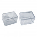 Tapa de pata de silla flexible (exterior, rectangular, 15x30 mm, transparente) [O-RA-15x30-T]