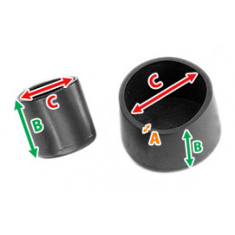 Flexible chair leg cap (outside, round, 32 mm, black)