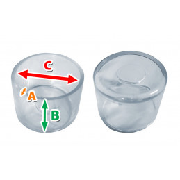 Coprigambe flessibile per sedia (esterno, rotondo, 38 mm