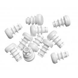 Set of 50 plastic plugs (inside, round, 5-8.5-10, white)