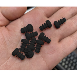 Set of 50 plastic plugs (inside, round, 5-8.5-10, black)
