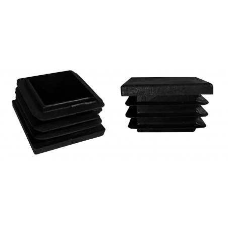 Plastic stoelpootdop (intern, vierkant, 22-26-28, zwart)