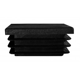 Plastic stoelpootdop (intern, rechthoek, 19-23-25, zwart)