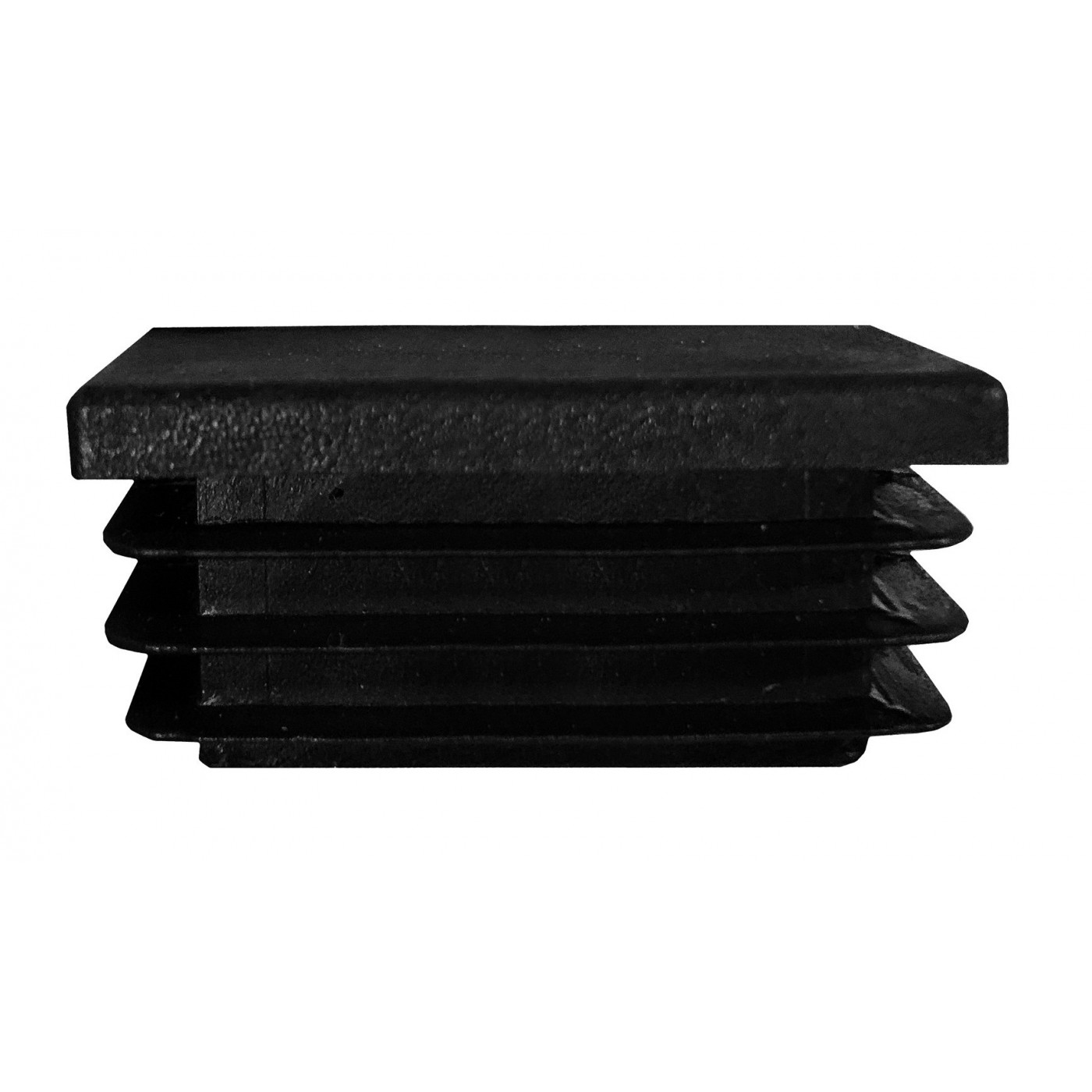 Plastic stoelpootdop (intern, rechthoek, 19-23-25, zwart)