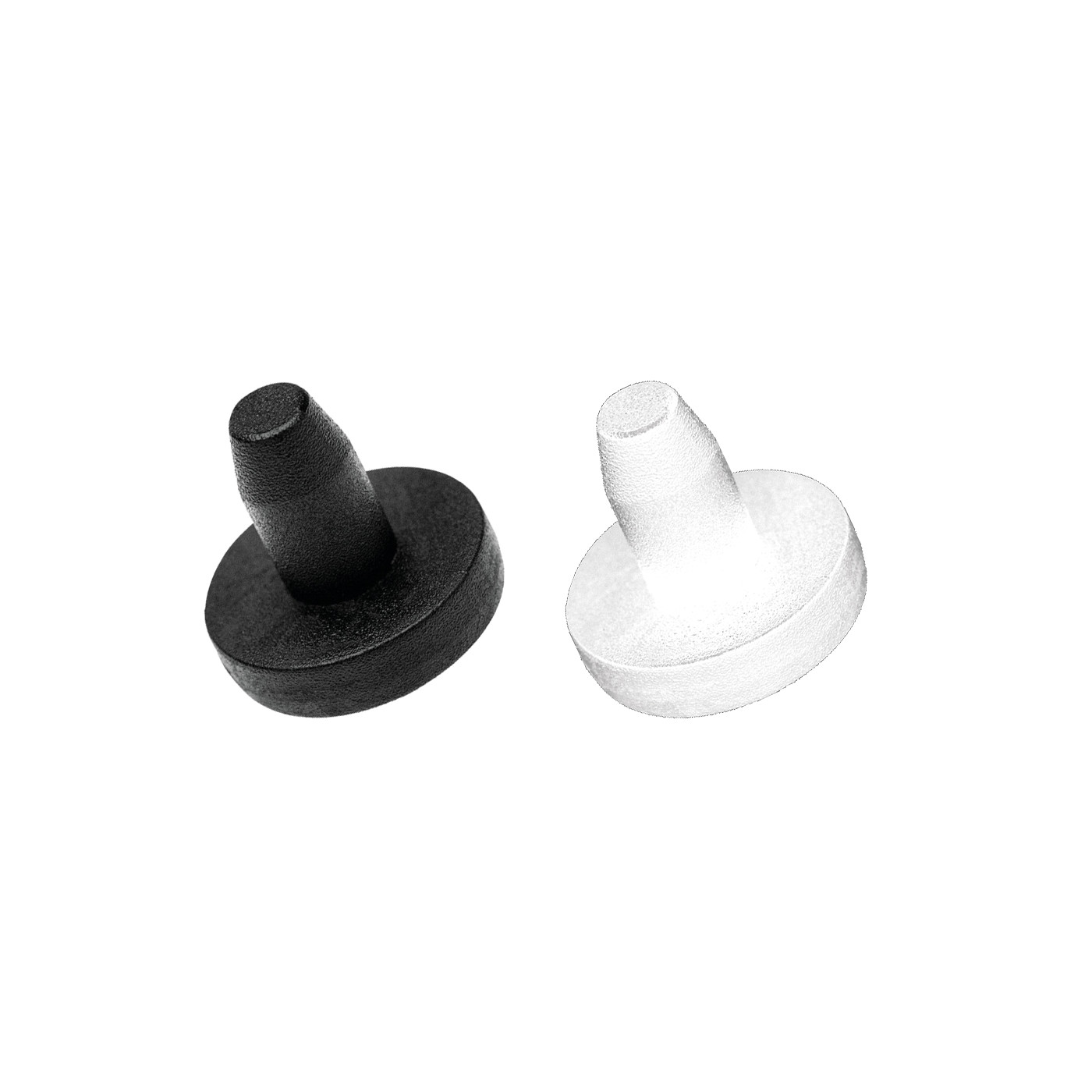 Set of 30 PVC plugs, buffers, bumpers (inside, round, 6.5 mm
