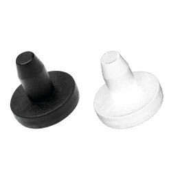Set of 30 PVC plugs, buffers, bumpers (inside, round, 6.5 mm