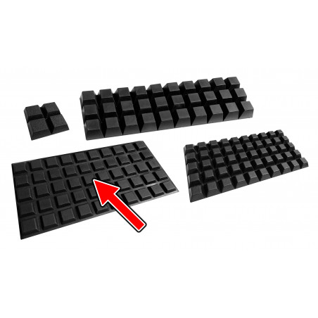 Set van 40 stootdopjes (12.7x12.7x3 mm, zwart, trapezium) Set van 40 stootdopjes (12.7x12.7x3 mm, zwart, trapezium)