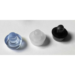 Set of 50 PVC plugs, buffers, bumpers (inside, round, 6.3 mm