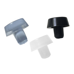 Set of 50 PVC plugs, buffers, bumpers (inside, round, 6.3 mm