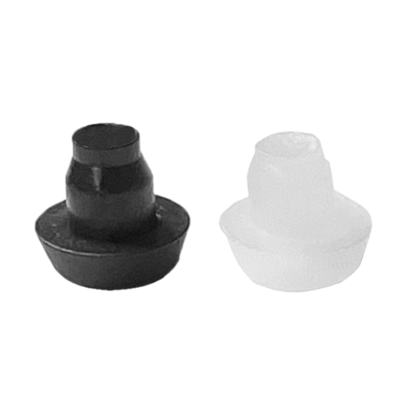 Set of 50 PVC plugs, buffers, bumpers (inside, round, 6.3 mm