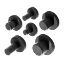 Set van 100 kleine rubber pluggen (intern, rond, 2.5 mm, zwart) [I-RO-2.5-B-R]