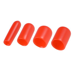 Set van 50 flexibele hulzen (omdop, huls, rond, 2.0 mm, rood)