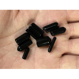 Set van 50 flexibele hulzen (omdop, huls, rond, 10 mm, zwart)