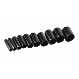 Set van 50 flexibele hulzen (omdop, huls, rond, 10 mm, zwart)