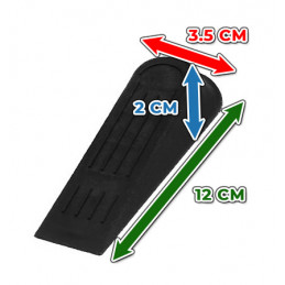 Zestaw 10 podstawowych ograniczników drzwi (czarny plastik)