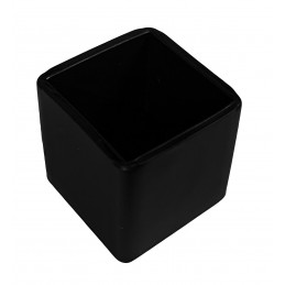 Flexibele Stuhlbeinkappe (Außenkappe, Quadrat, 40 mm, schwarz)