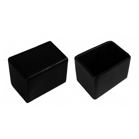 Set di 32 tappi in silicone per gambe per sedia (esterno, rettangolo, 20x30  mm, nero) [O-RA-20x30-B] - Caps and Buffers B.V.