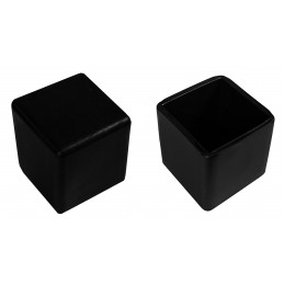 Flexibele stoelpootdop (omdop, vierkant, 35 mm, zwart)