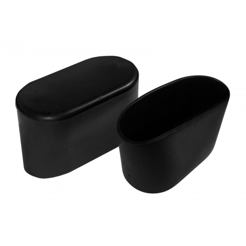 Flexible chair leg cap (outside, oval, 16x34 mm, black)