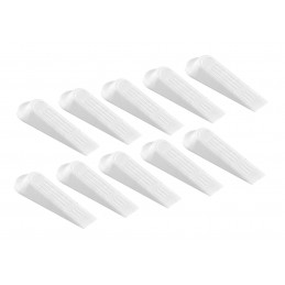 Sada 10 jednoduchých plastových zarážek dveří (bílá)