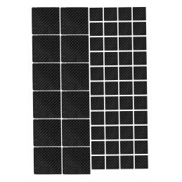 Set of 224 anti-scratch furniture glides (rubber, black
