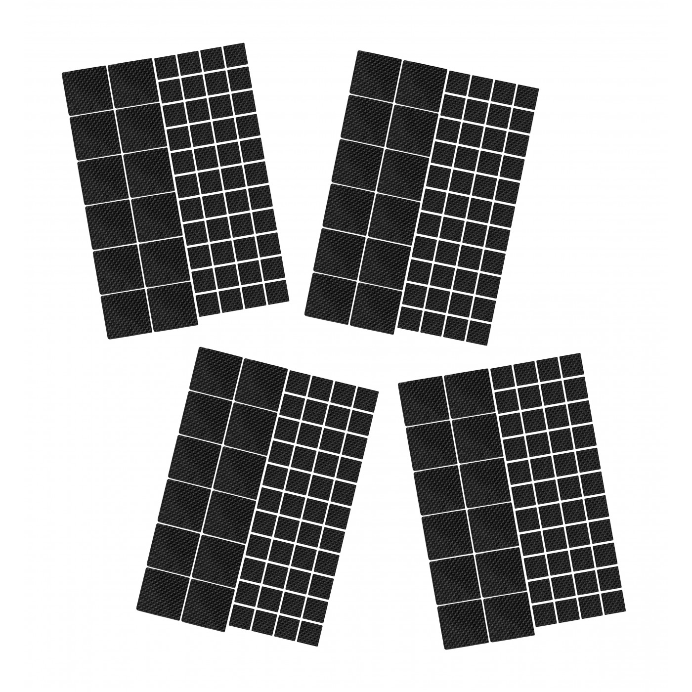 Set di 224 scivoli per mobili antigraffio (gomma, nero, strato