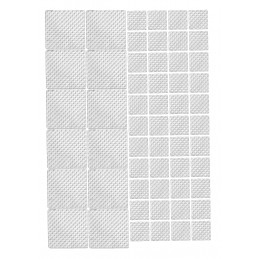 Set of 224 anti-scratch furniture glides (rubber, white