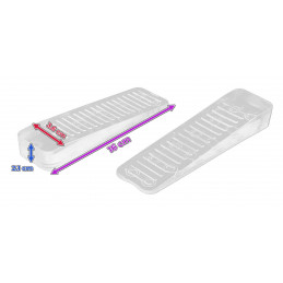 Set of 6 flexible door wedges (16 cm, transparent, flexible)