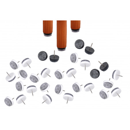 Set von 72 kratzfesten Möbeln aus Filz (18 schwarz, 54 weiß) Set von 72 kratzfesten Möbeln aus Filz (18 schwarz, 54 weiß)