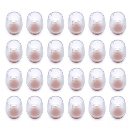 Plastic stoelpootdop (omdop, vilt, rond, 25-29 mm, transparant) Plastic stoelpootdop (omdop, vilt, rond, 25-29 mm, transparant)