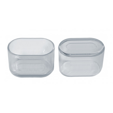 Flexibele stoelpootdop (omdop, ovaal, 20x40 mm, transparant) Flexibele stoelpootdop (omdop, ovaal, 20x40 mm, transparant)