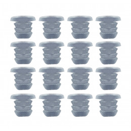 Set di 100 tappi in PVC, tamponi, paraurti (interno, tondo, 5,0