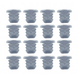 Set of 100 PVC plugs, buffers, bumpers (inside, round, 5.0 mm