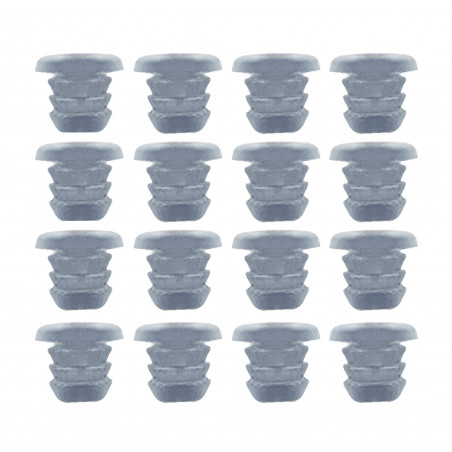 Set of 100 PVC plugs, buffers, bumpers (inside, round, 5.0 mm