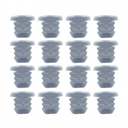 Set of 300 pvc caps, buffers, door dampers (type 1
