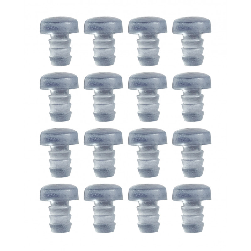 Set of 50 PVC plugs, buffers, bumpers (inside, round, 4.75 mm