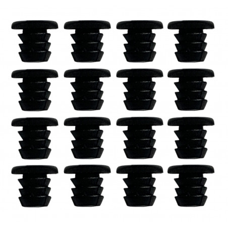 Set of 300 pvc caps, buffers, door dampers (type 1, black, 5 mm)