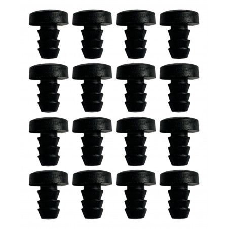 Set von 50 PVC Kappen, Stopfen (innen, rund, 4.75 mm, schwarz)