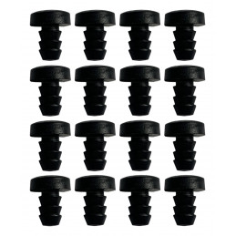 Set von 150 pvc Puffern, Türdämpfern (Typ 2, schwarz, 5 mm)