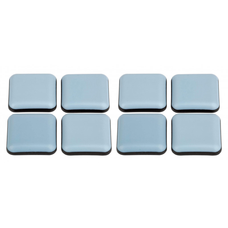 Set van 8 antikras meubelbeschermers (vierkant, 25 mm, PTFE)