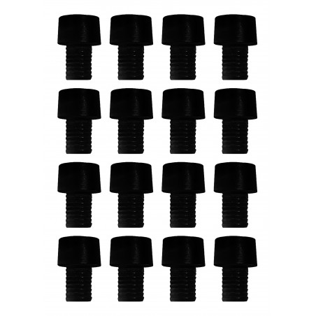 Set von 50 PVC Kappen, Stopfen (innen, rund, 6.0 mm, schwarz)
