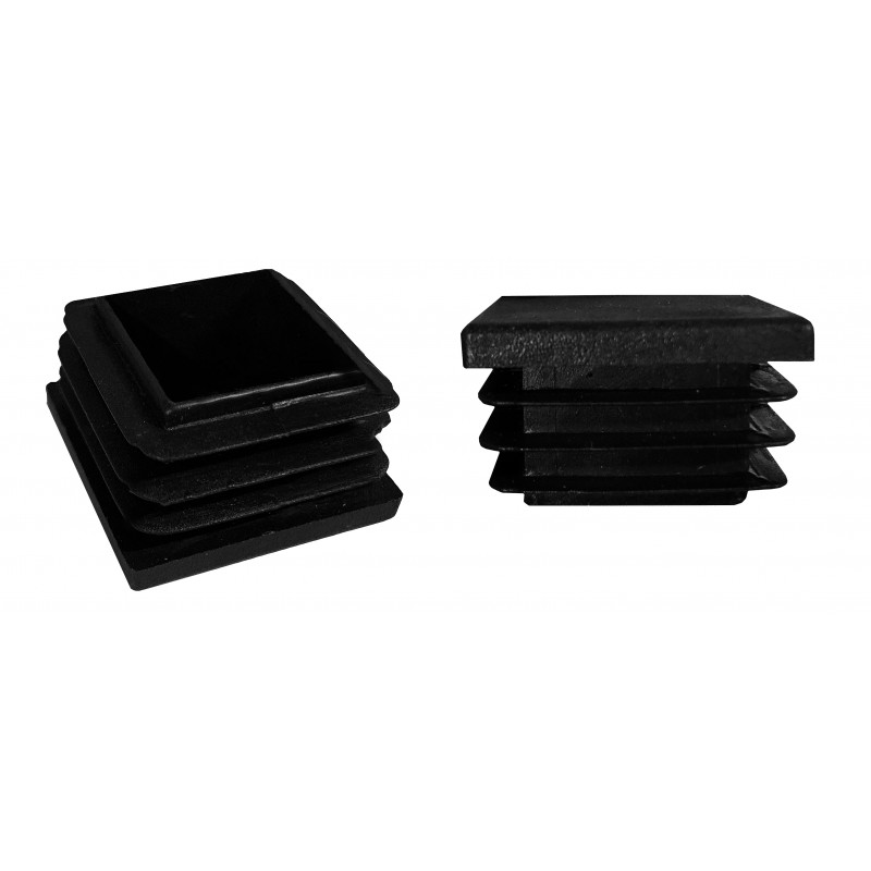 Plastic stoelpootdop (intern, vierkant, 40-49-50, zwart)