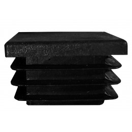 Plastic stoelpootdop (intern, vierkant, 64-78-80, zwart)