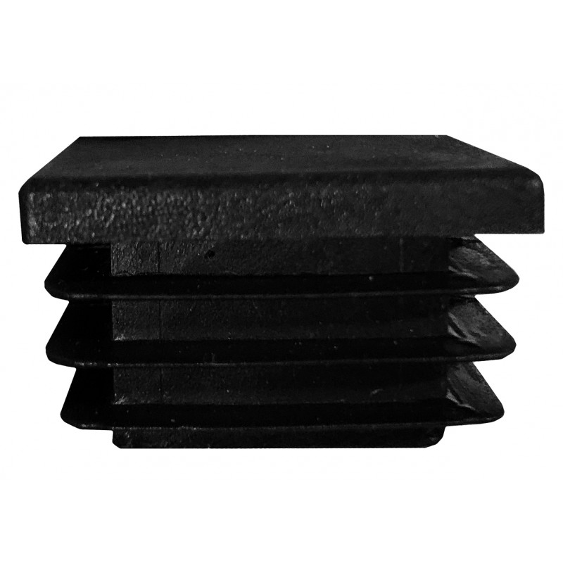 Plastic stoelpootdop (intern, vierkant, 64-78-80, zwart)